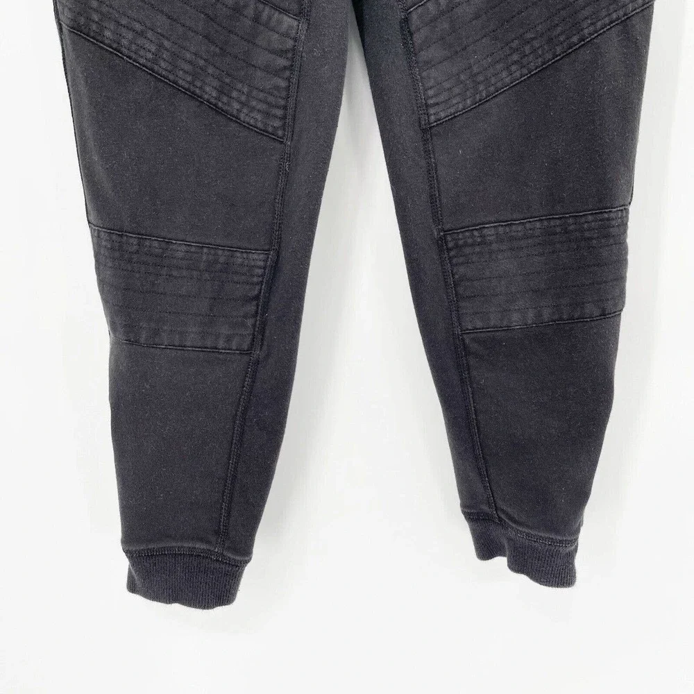 Lululemon Rocket Jogger Yoga Pants Sz 4 Black‎ French Terry Pockets Ankle Zip